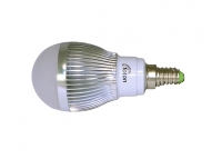 Светодиодная лампа E14, 220V 3x1W Bulb White (6000K) превью фото 2